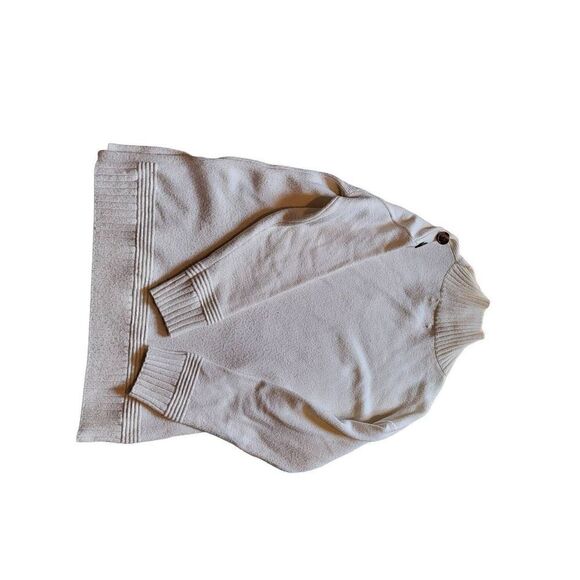 Anthropologie Margarita Tunic Cowl Sweater Button Accent White Women's Small - Picture 2 of 4